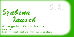 szabina kausch business card